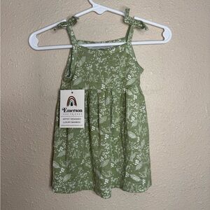 Bamboo Green floral Dress